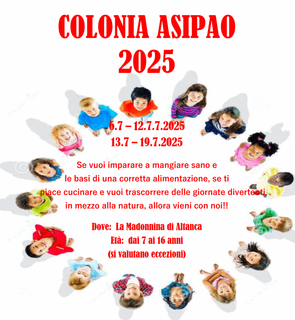 volantino colonia estiva